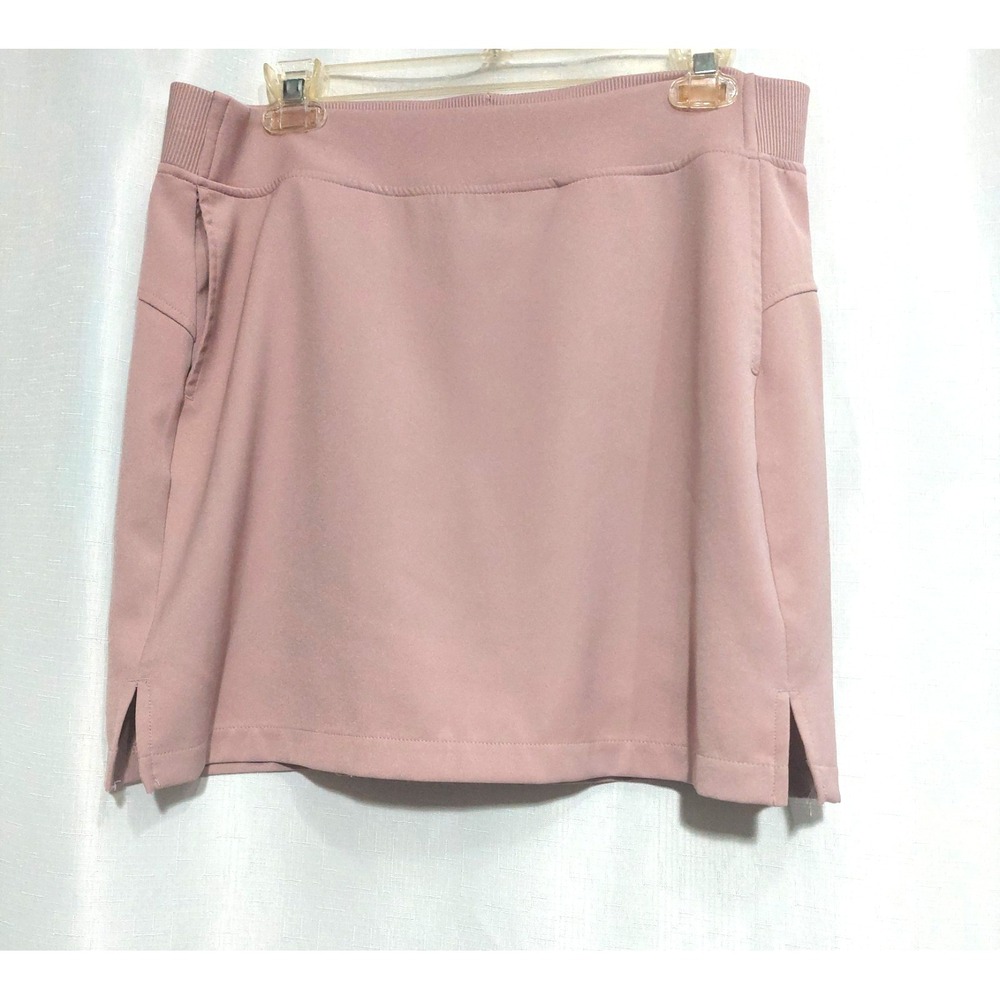 32 Degree Cool Womens Med Mauve Skort/Skirt 4 Way Stretch Pockets Ribbed Waist